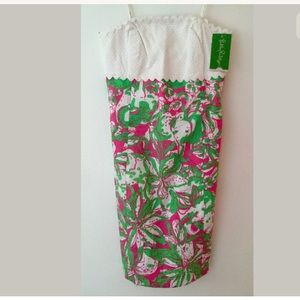 Lilly Pulitzer Franco Strapless Dress. NWT Size 0