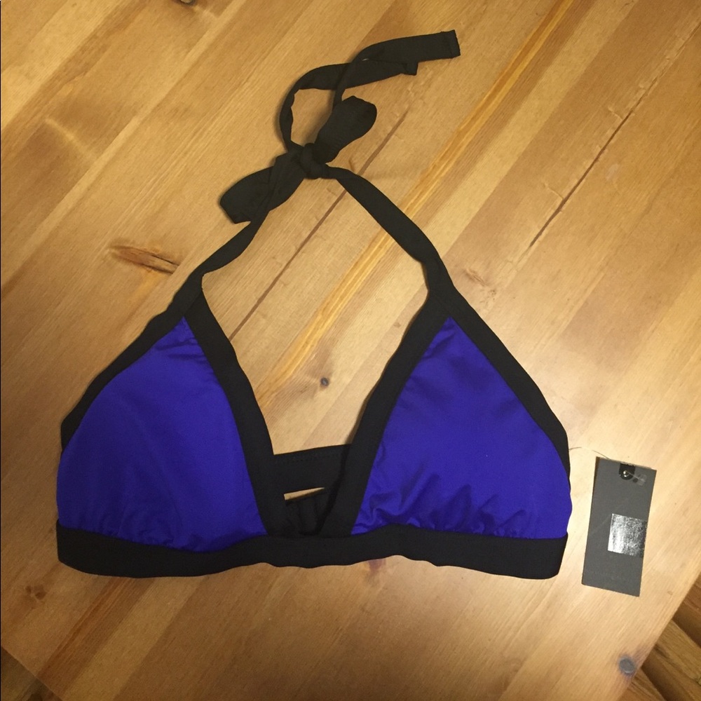 Purple/black halter bikini top!