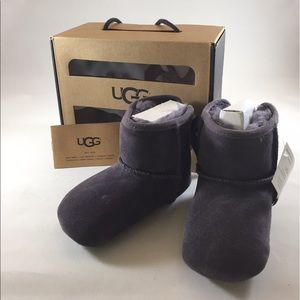 NIB UGG Girl's Jesse Grosgrain Bow Gray 4/5