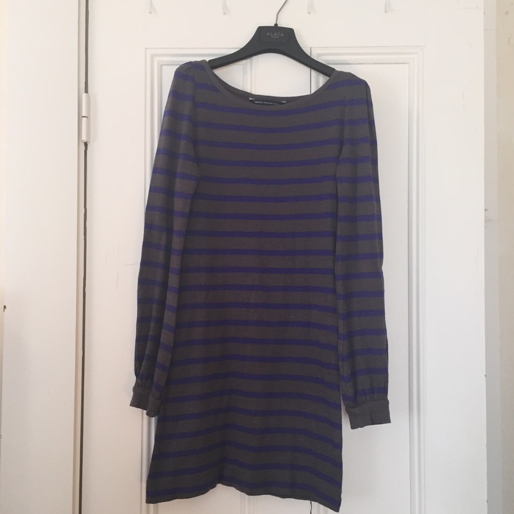 French Connection cotton long-sleeve mini dress