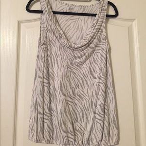 LOFT Gray & White Tank