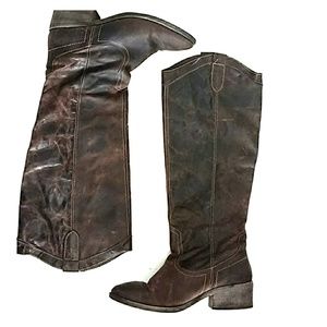 P-Manor Brown Leather Riding Boot US 11