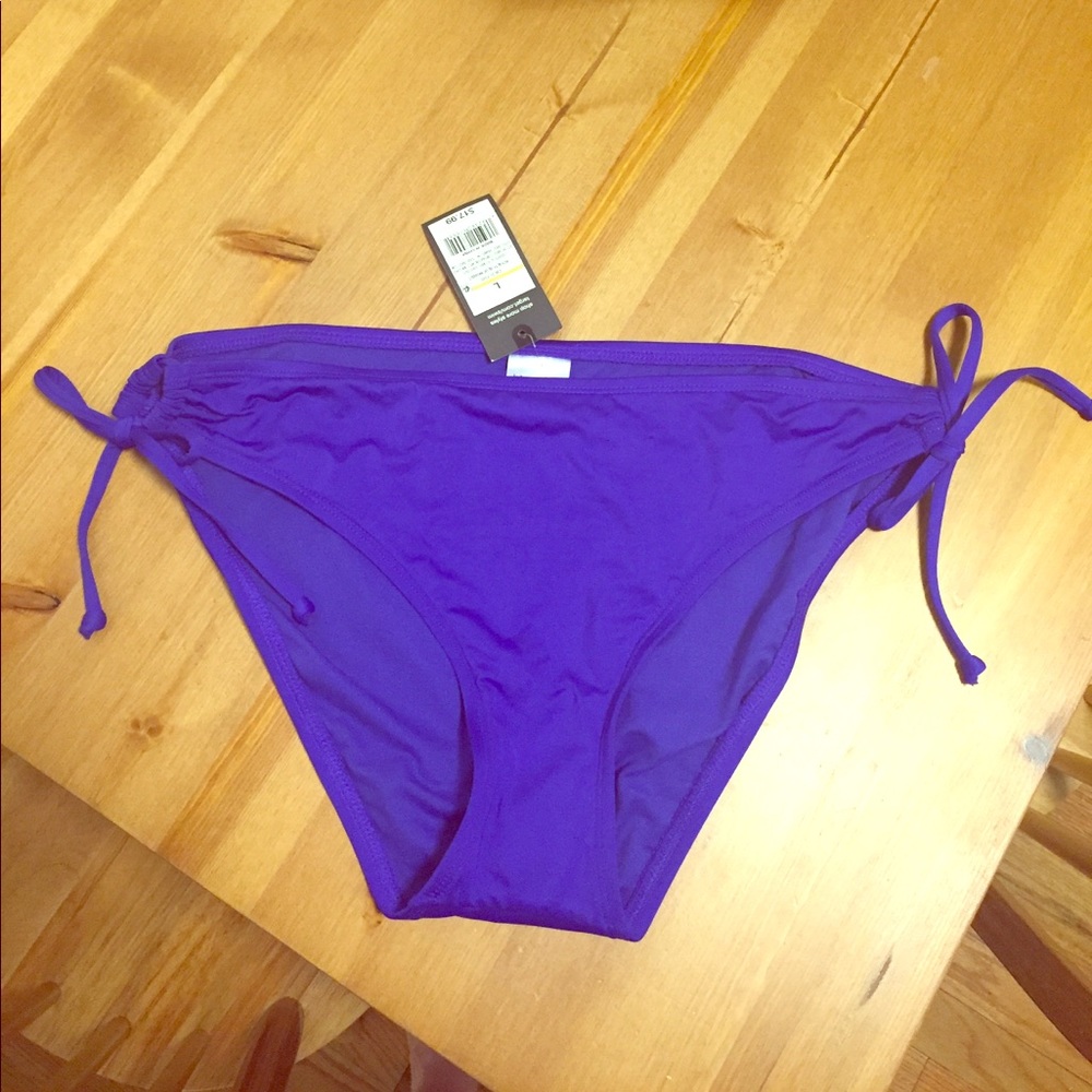 Purple side tie bikini bottom!