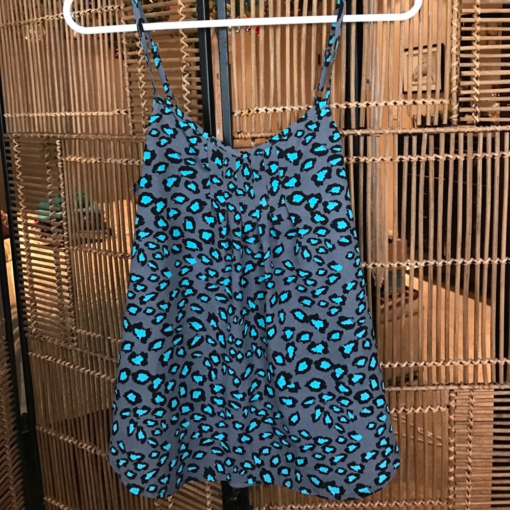 Turquoise Leopard Print Tank