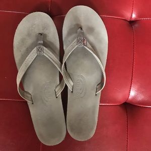 Rainbow sandals/flip flops gray size 9