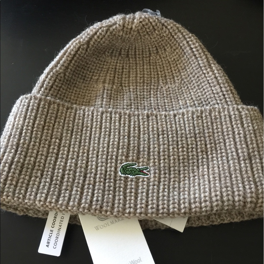 Lacoste Tan Beanie NWT