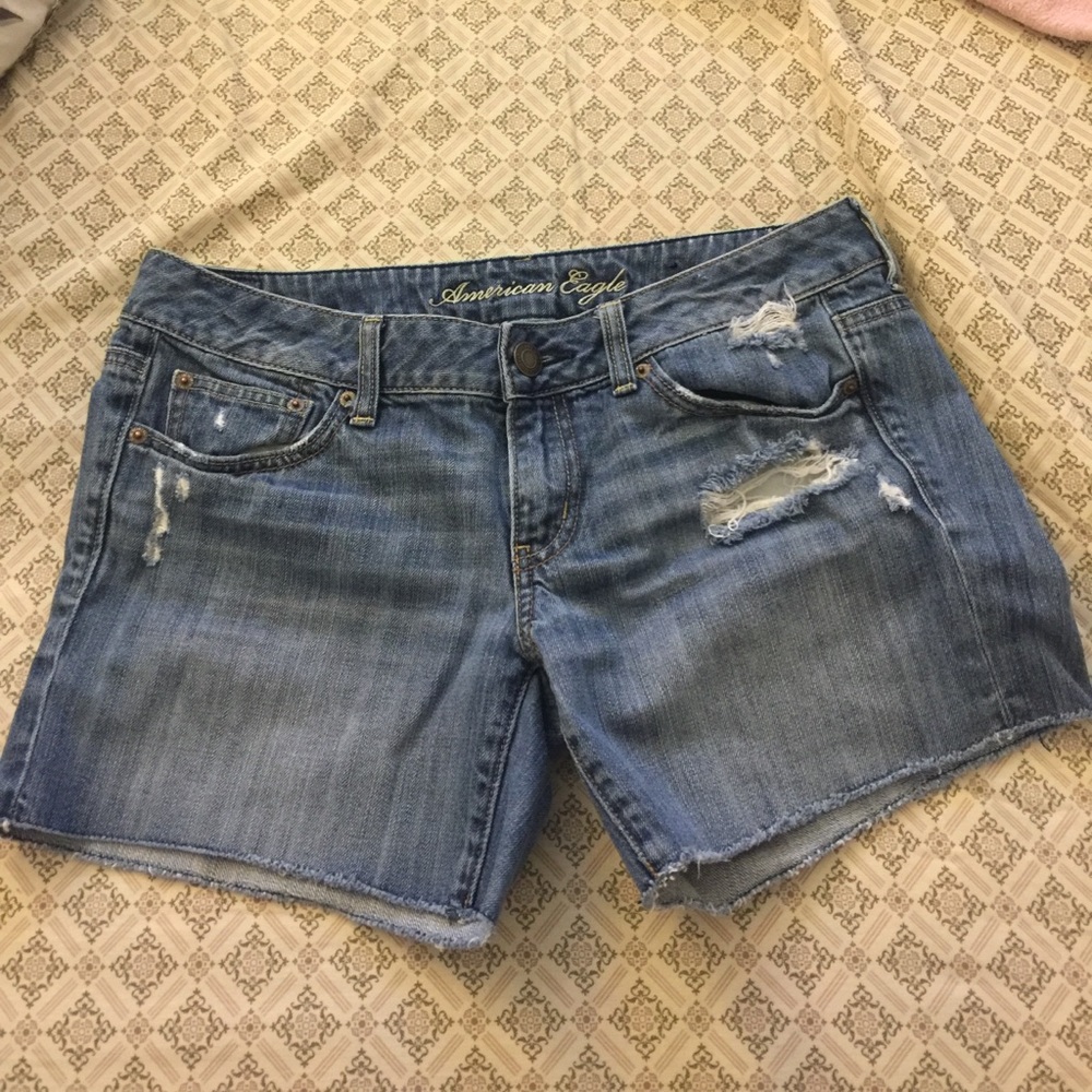 AE denim shorts