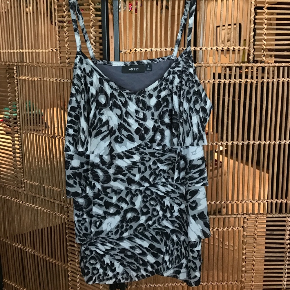 APT 9 Leopard Layered Tank