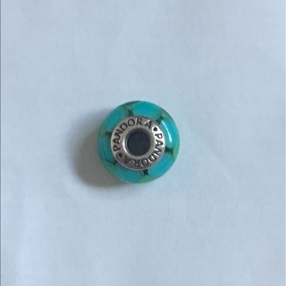 Pandora Blue and Green Murano Glass Charm