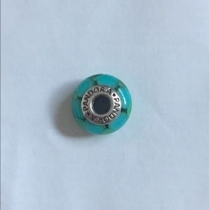 Pandora Blue and Green Murano Glass Charm
