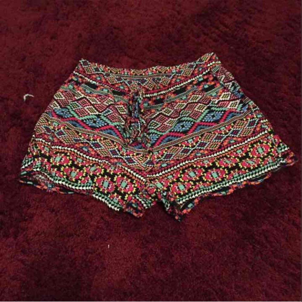 Aztec Patterned Soft Shorts