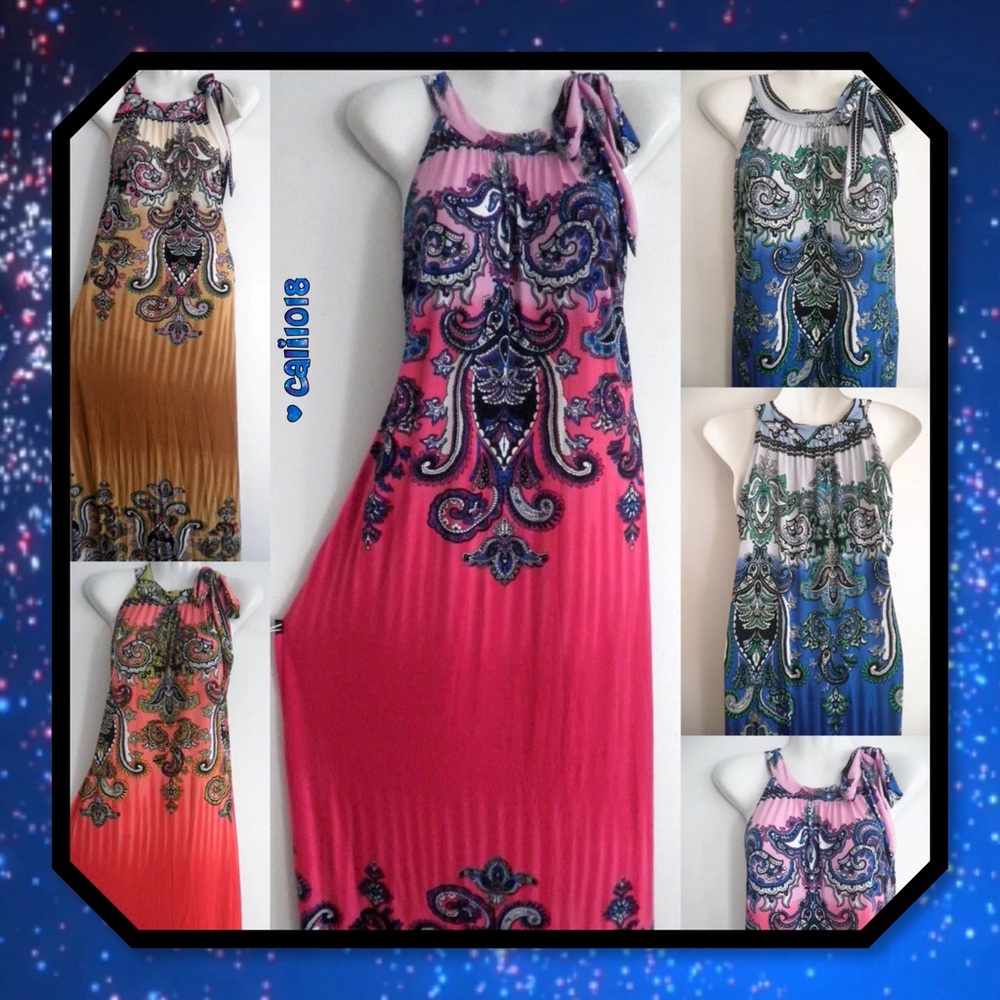 LAST 1 5⭐️RATED🆕🅿️Plus Paisley Maxi Sundress - Picture 5 of 6