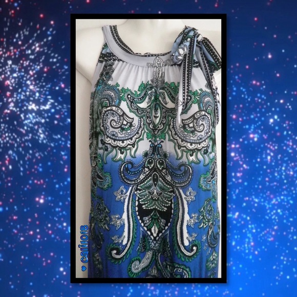 LAST 1 5⭐️RATED🆕🅿️Plus Paisley Maxi Sundress - Picture 2 of 6