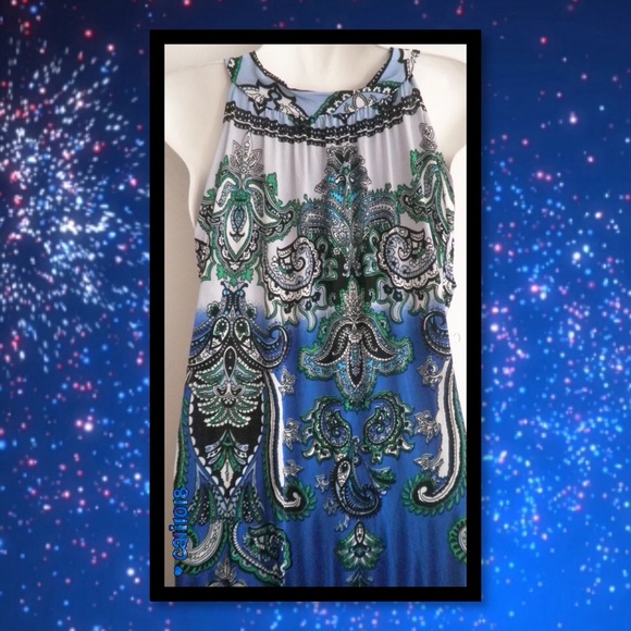 LAST 1 5⭐️RATED🆕🅿️Plus Paisley Maxi Sundress - Picture 3 of 6