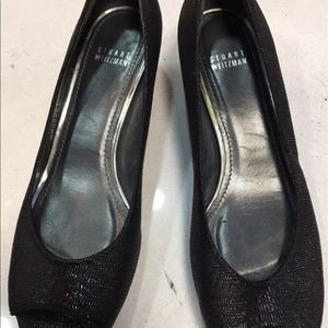Stuart Weitzman Black open toe shoes size 39
