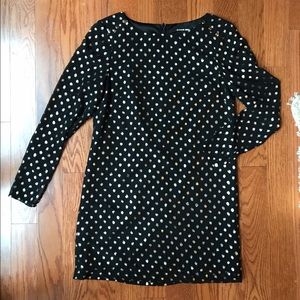 Gianni Bini Gold Dot Shift Dress