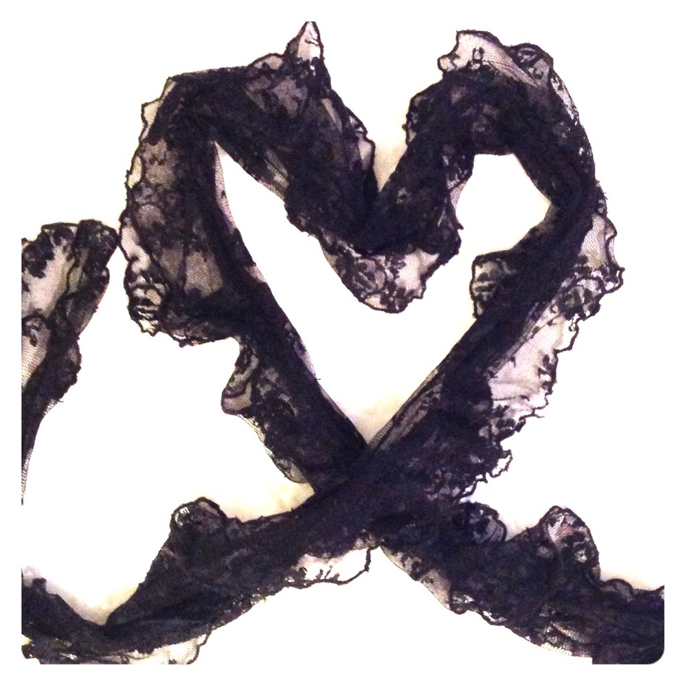 Anthropologie black lace scarf