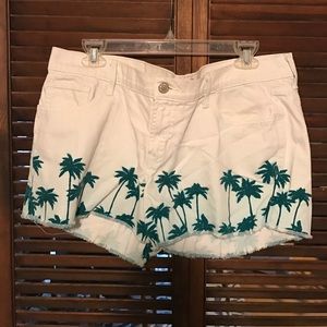 Palm Tree Jean Shorts