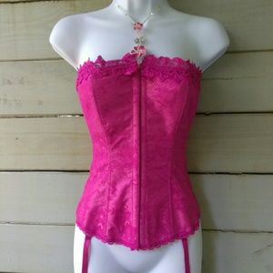 Sexy Frederick's of Hollywood hot pink corset