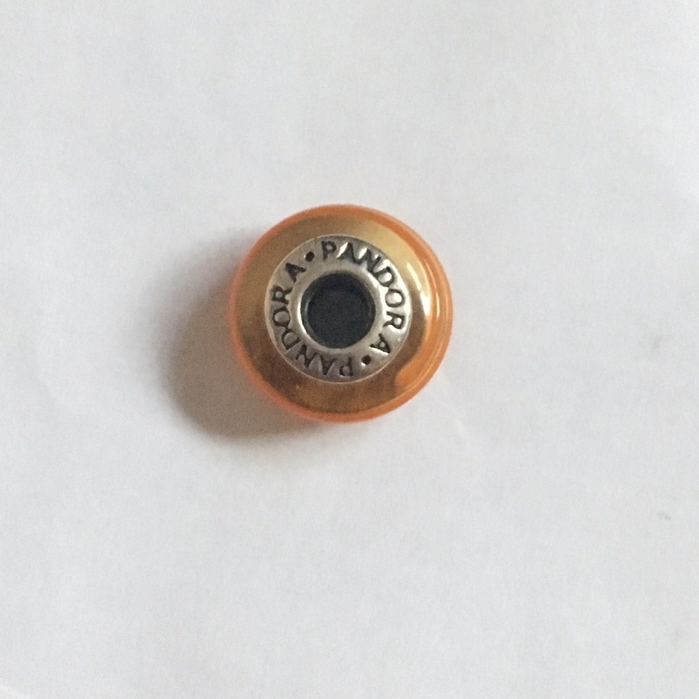 Pandora Orange and Yellow Spiral Charm
