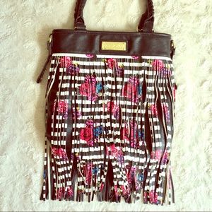 Floral fringe Betsey Johnson purse