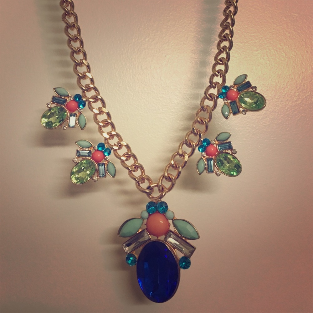 Jewel Tone Statement Necklace