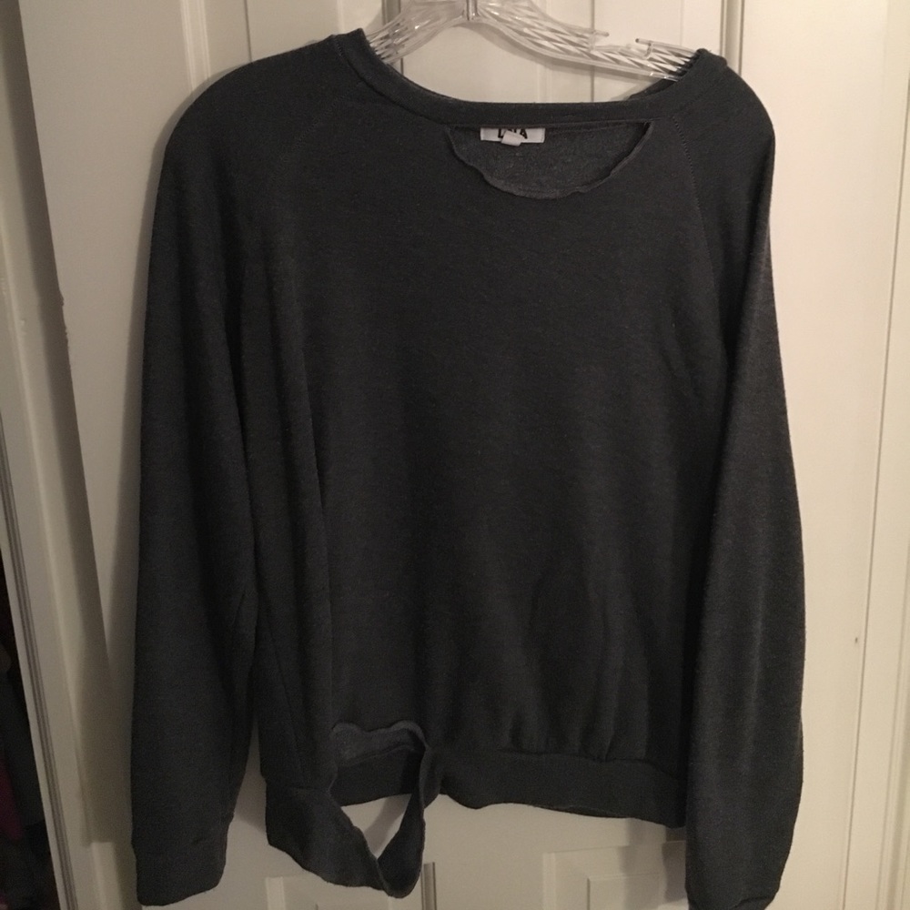 Distressed sweatshirt