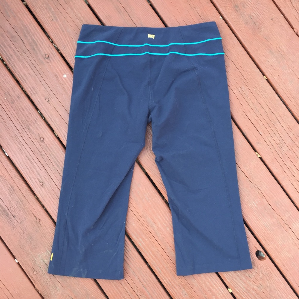 Lucy Power Blue Capris Ankle Pants