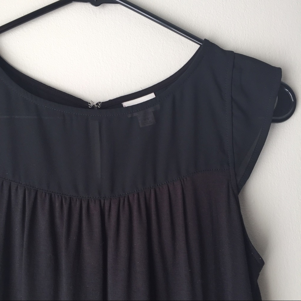 Merona Black Cap Sleeve/Sleeveless Top Size XS