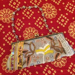 Beaded shoulder bag