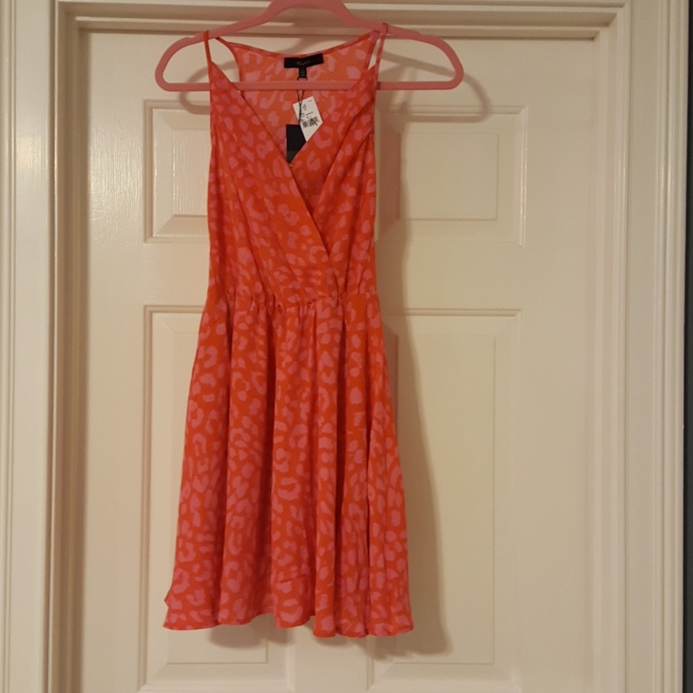 ECLAIR pink n orange animal print derby dress NWT