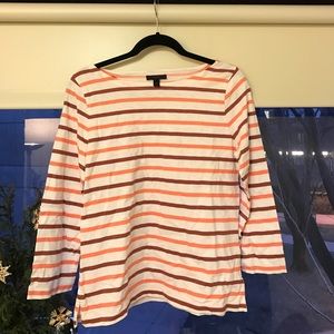J. Crew Boatneck T-shirt in multicolor stripe