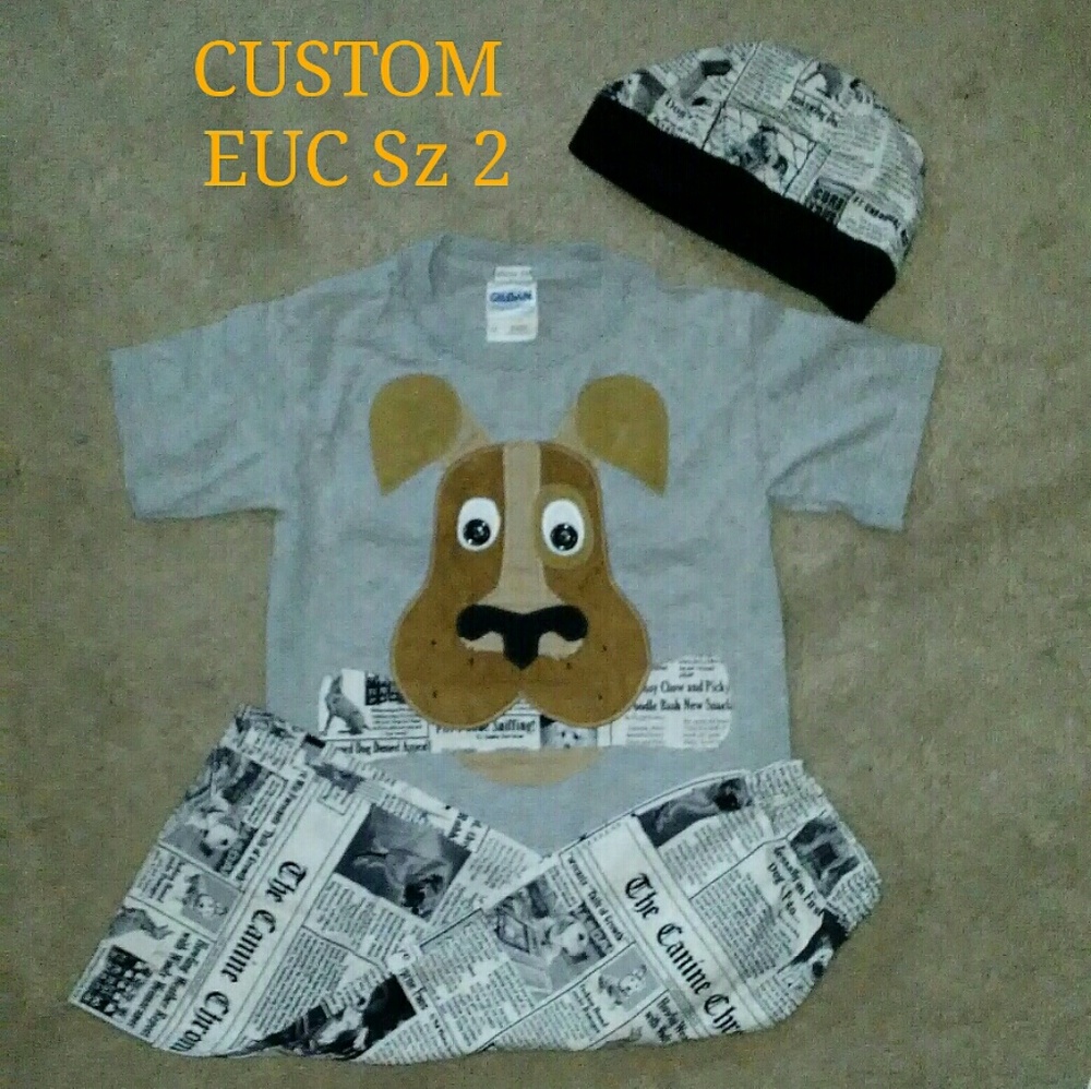 Custom made boys tee and pant outfit