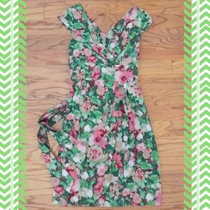 Floral watercolor dress