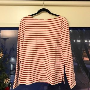 J. Crew Long-sleeve striped boatneck T-shirt