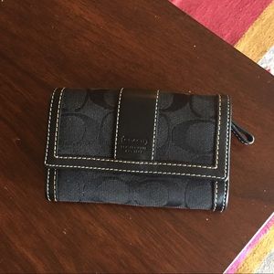 Coach Black Wallet with Keychain