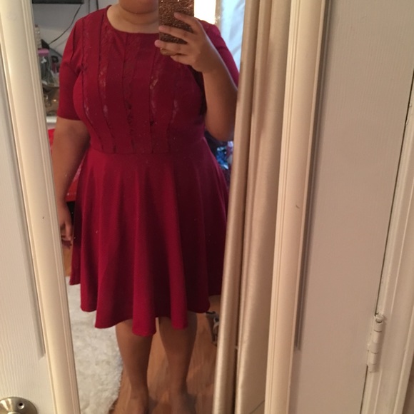 Forever 21 Dresses & Skirts - NWOT Red Lace Dress Forever21 Plus