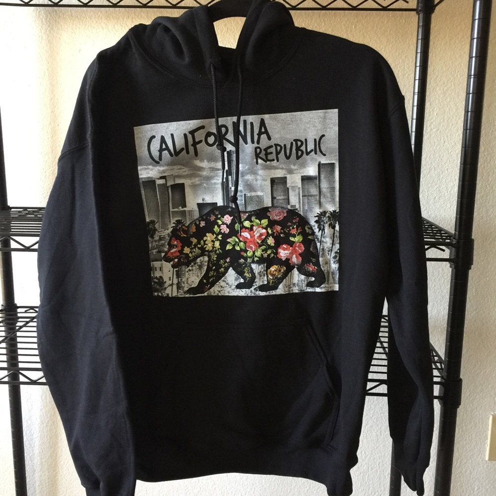Bowery Black California Republic Hooded Sweater