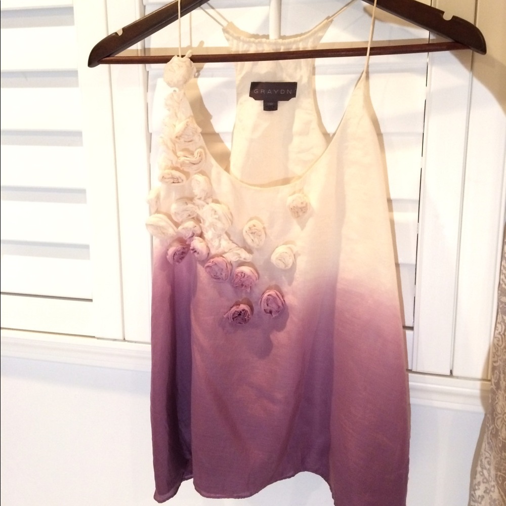 Stunning silk/cotton ombré top Size XS