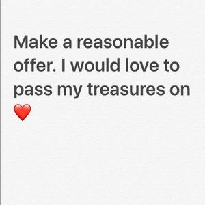 Make a reasonable offer please.