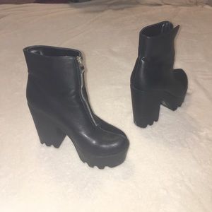 Black ankle booties
