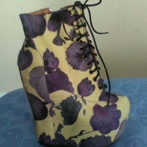 Purple floral shoes