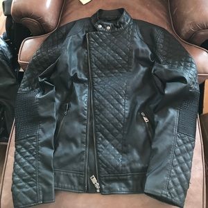 Zara black leather jacket