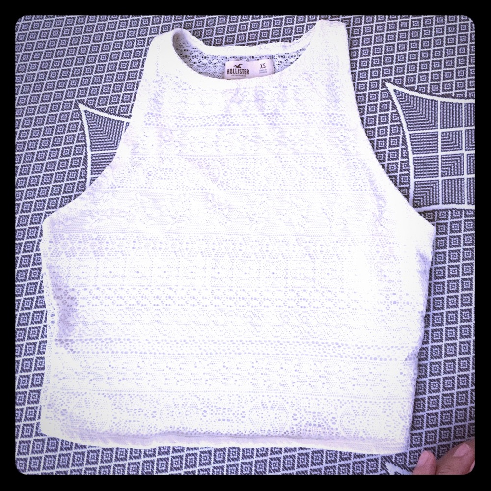 Cream crop top