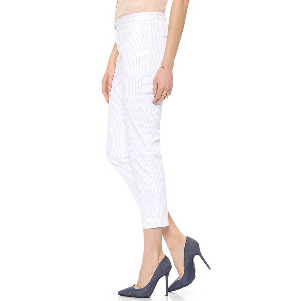 Theory Blue White Stripe Cropped Pants