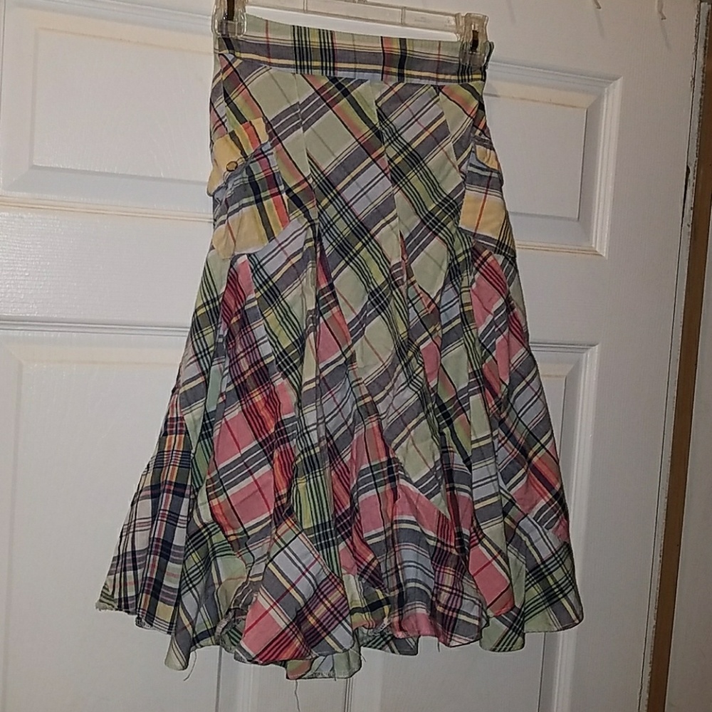 Girl's Ralph Lauren Long Flowy Plaid Skirt, size 7 - Picture 1 of 4
