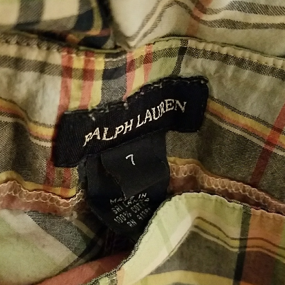 Girl's Ralph Lauren Long Flowy Plaid Skirt, size 7 - Picture 3 of 4