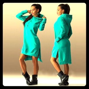 Hooded T shirt dress
