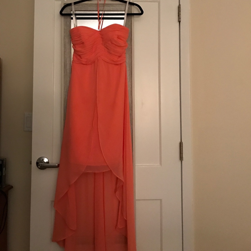 David's Bridal, size 4 coral prom dress