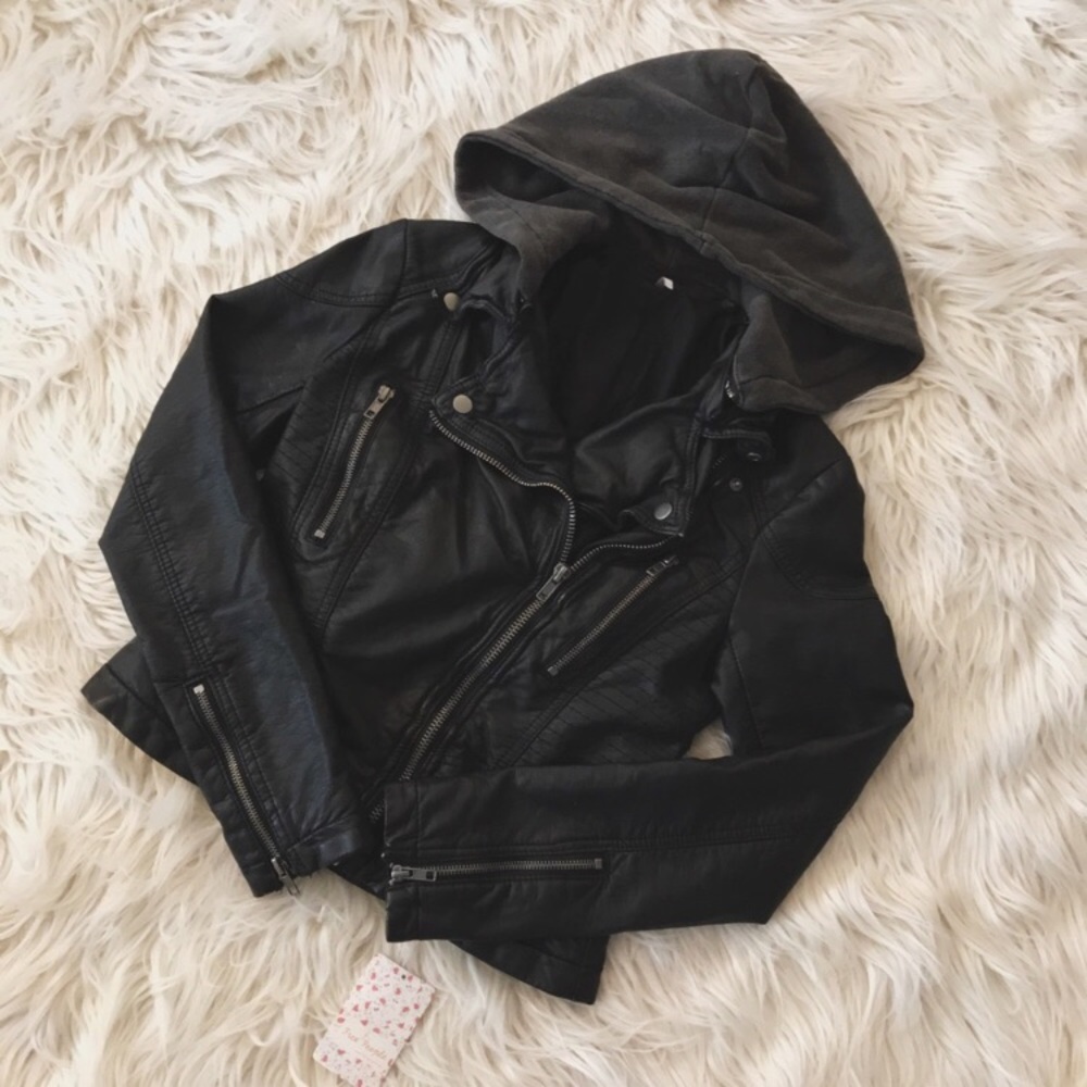Free people vegan leather jacket